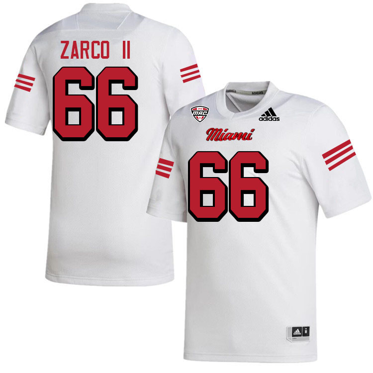 Miami University Redhawks #66 Danny Zarco II College Football Jerseys Stitched-White